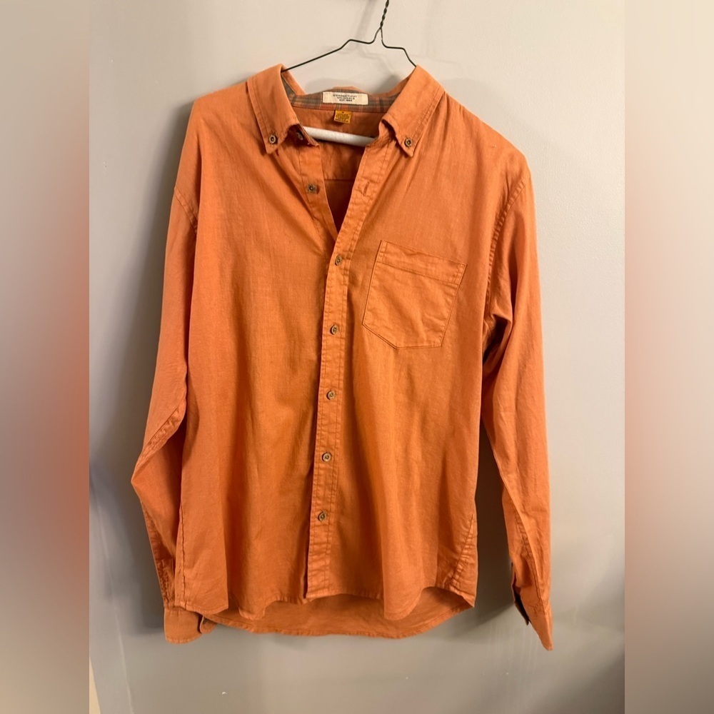 Tailor Vintage Linen Blend Button-Down Shirt – Men’s M